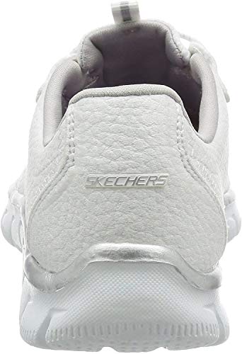 Skechers Women's Sport Empire - Rock Around Relaxed Fit Fashion Sneaker, White/Silver, 11 B(M) US