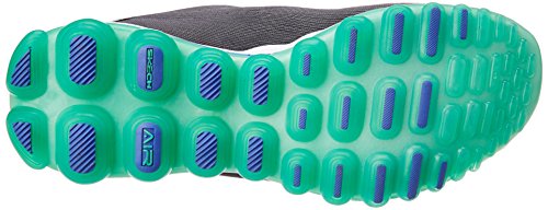 Skechers Sport Women's Skech Air Aim High Fashion Sneaker,Charcoal Mesh/Turquoise Trim,11 M US