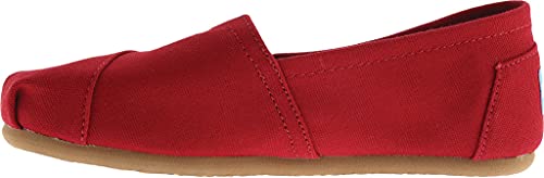 TOMS Women's Classic Alpargata Slip-On Shoe Red Canvas 7.5 M