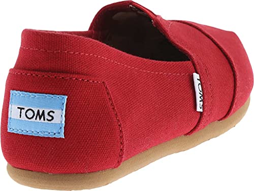 TOMS Women's Classic Alpargata Slip-On Shoe Red Canvas 7.5 M
