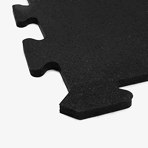 Durable Rubber Floor Tiles for Weight Loss | Black, 1 Center Tile