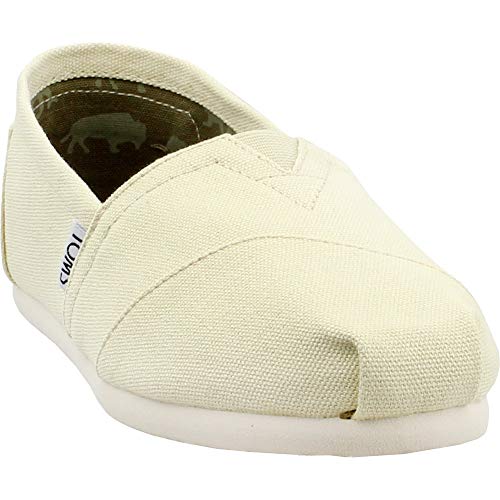 TOMS mens 001001b07-ltbge Natural Canvas Alpargata Flat, Beige, 7.5 US
