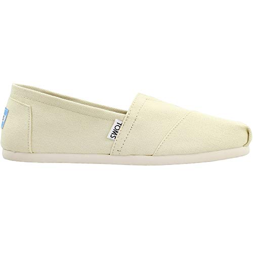 TOMS mens 001001b07-ltbge Natural Canvas Alpargata Flat, Beige, 7.5 US