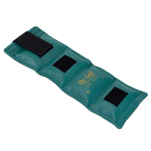 The Cuff Original Adjustable Ankle and Wrist Weight for Training, Dance, Running, Cardio, Aerobics, Toning, and Physical Therapy for Men and Women, 4 lb, Green
