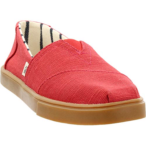 TOMS womens Alpargata Cupsole loafers shoes, Brick Red Heritage Canvas Cupsole, 8 US