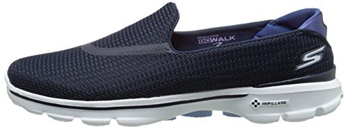 Skechers Performance Women's Go Walk 3 Slip-On Walking Shoe, Navy/White, 7 M US