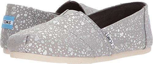 TOMS Women's Classics Silver Foil Snow Spots 6 B US
