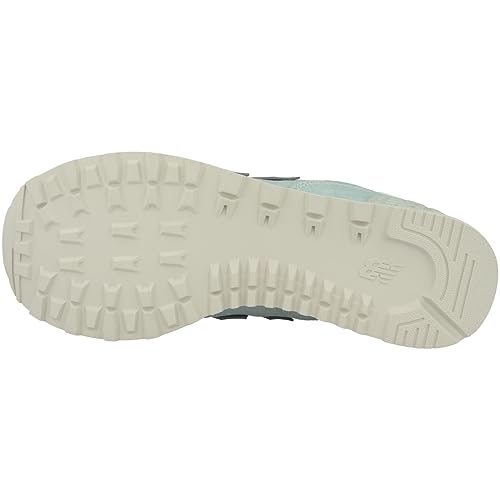 New Balance Women's 574 V2 Beach Chambray Sneaker, Light Porcelain Blue/White, 11