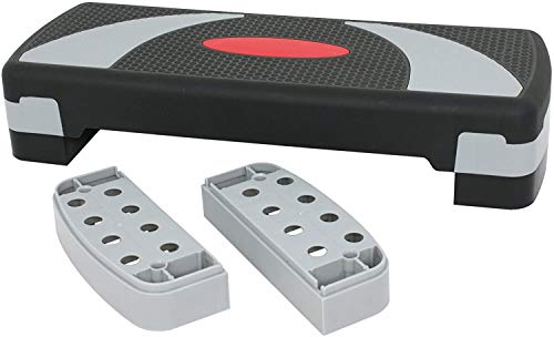 HomGarden 31" Adjustable Workout Aerobic Stepper in Fitness & Exercise Step Platform Trainer Stepper w/Risers Adjust 4" - 6" - 8" (Set of 1)