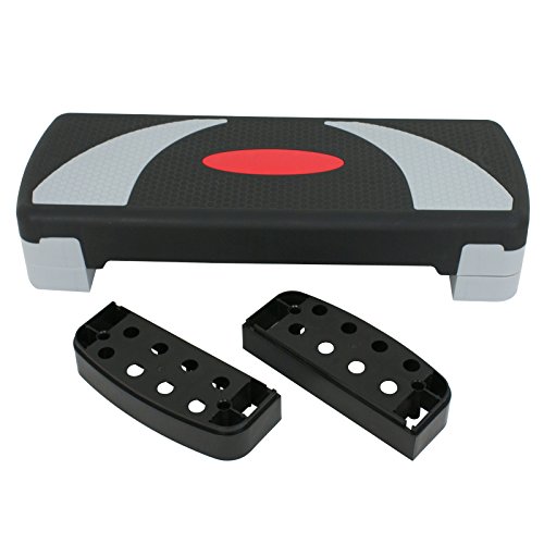 HomGarden 31" Adjustable Workout Aerobic Stepper in Fitness & Exercise Step Platform Trainer Stepper w/Risers Adjust 4" - 6" - 8" (Set of 1)