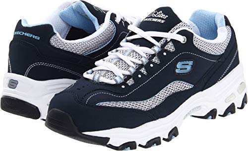 Skechers D'Lites Centennial Womens Sneakers Navy/White/Light Blue 7 W