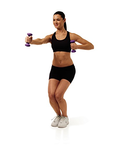 Valeo 3-Pound Pair Non-Slip Neoprene Hand Weights For Fitness Training, Includes Exercise Wall Chart