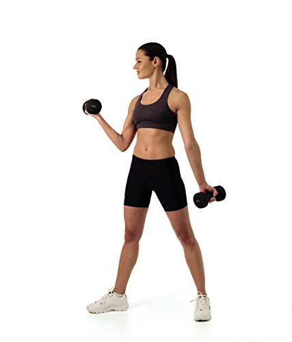 Valeo 10-Pound Pair Non-Slip Neoprene Hand Weights For Fitness Training, Includes Exercise Wall Chart