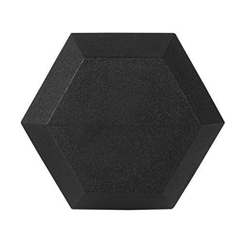 CAP Barbell SDP-008 Color Coated Hex Dumbbell, Black, 8 pound, Single