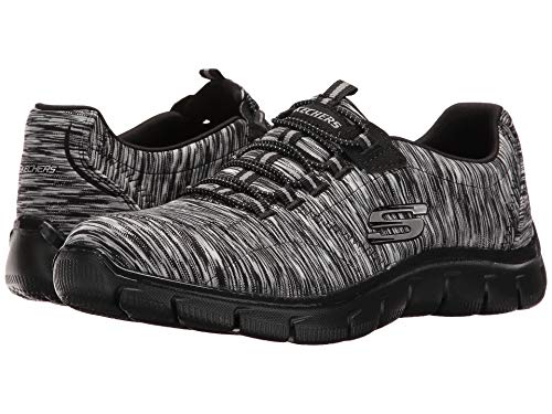 Skechers Women's Empire Game ON Sneaker, Black Charcoal, 6 M US