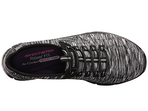 Skechers Women's Empire Game ON Sneaker, Black Charcoal, 6 M US