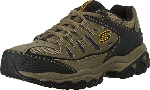 Skechers mens Afterburn M. Fit fashion sneakers, Pebble/Black/Pebble, 8 X-Wide US
