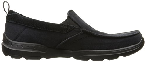Skechers USA Men's Harper Delen Slip-On Loafer,Black Canvas,7 M US