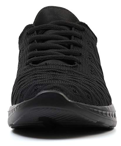Joomra Women Tennis Shoes Lightweight for Gym Jogging Running Casual Walking Comfortable Fashion Athletic Sneakers All Black Size 11.5