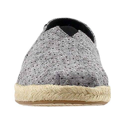 TOMS Alpargata Espadrille Black Tiny Chambray 10013523 Women's Size 8.5