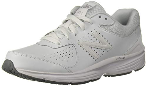 New Balance Men's 411 V2 Lace-Up Walking Shoe, White, 11 M US