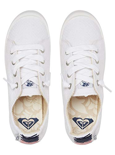 Roxy womens Bayshore Slip on Shoe Sneaker, White, 5.5 US