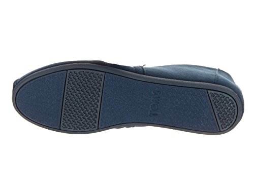 TOMS Navy Microfiber Women's Classics Slip-on Shoes (6)