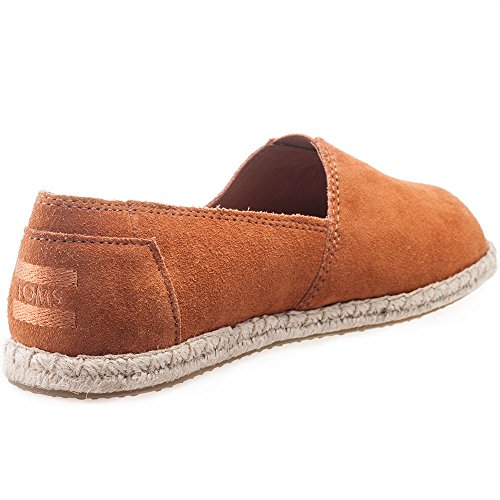 TOMS Alpargata Open Toe Cognac Suede 6