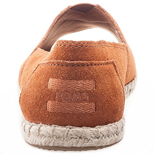 TOMS Alpargata Open Toe Cognac Suede 6