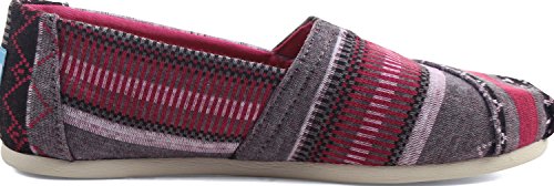 TOMS mens Classics loafers shoes, Fuchsia Tribal Jersey (Vegan), 5.5 US