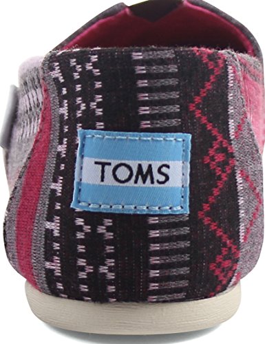 TOMS mens Classics loafers shoes, Fuchsia Tribal Jersey (Vegan), 5.5 US