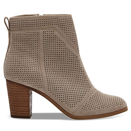 TOMS mens Lunata Perf footwear, Desert Taupe Suede Perforated, 6 US