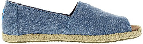 TOMS New Alparagata Open Toe Blue Slub Chambray 6 Womens Shoes
