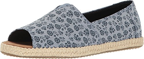TOMS Alpargata Open Toe Blue Ditsy Floral 6 B (M)