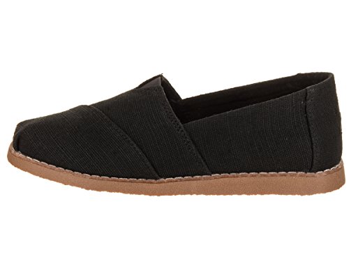 TOMS Women's Alpargata Crepe Flat Black Heritage Canvas
