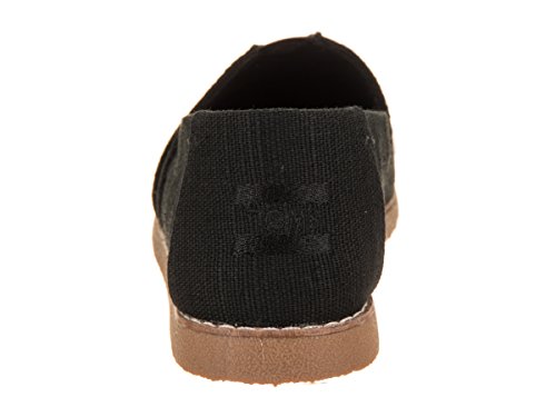 TOMS Women's Alpargata Crepe Flat Black Heritage Canvas