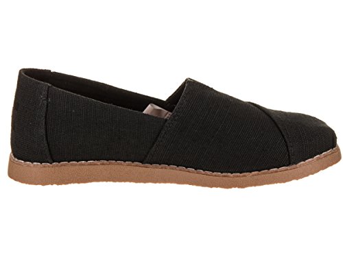 TOMS Women's Alpargata Crepe Flat Black Heritage Canvas