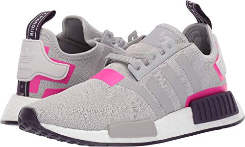 adidas Originals womens Nmd_r1 Running Shoe, Grey/Grey/Shock Pink, 5 US