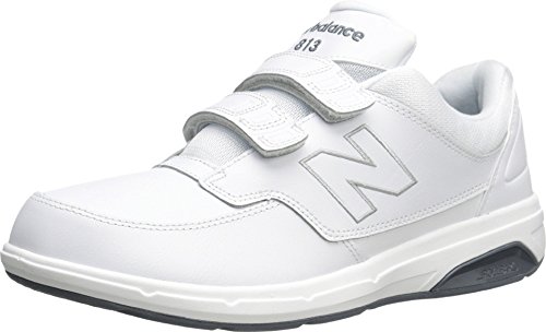 New Balance Men's 813 V1 Hook and Loop Walking Shoe, White, 12 X-Wide