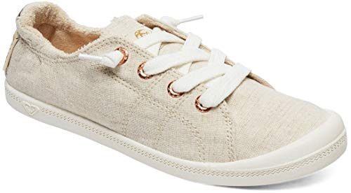 Roxy Women's Bayshore Slip On Sneaker Shoe, tan/Brown, 9 Medium US