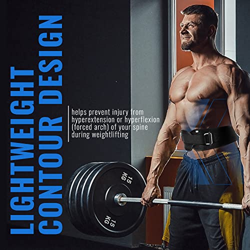 Fire Team Fit Weightlifting Belt, Weight Belt, Weight Lifting Belt for Men and Women, 6 Inch, Back Support for Lifting, Squat and Deadlifting Belt (Blue, 32" - 38" Around Navel, Medium)