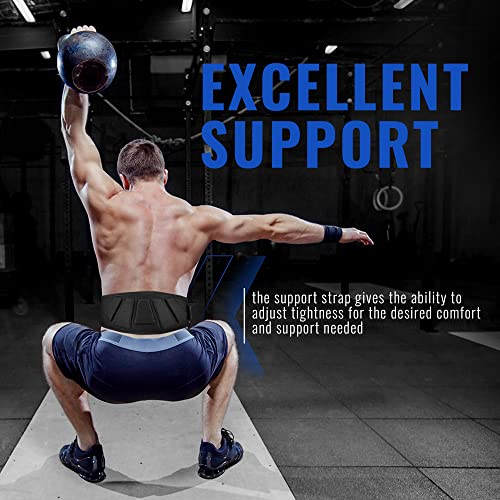 Fire Team Fit Weightlifting Belt, Weight Belt, Weight Lifting Belt for Men and Women, 6 Inch, Back Support for Lifting, Squat and Deadlifting Workout Belt (Blue Line, 30" - 34" Around Navel, Small)