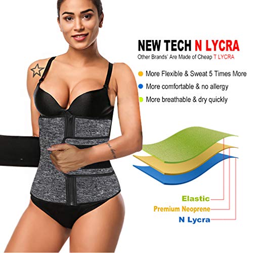 HOPLYNN Neoprene Sweat Waist Trainer Corset Trimmer Belt for Women Weight Loss, Waist Cincher Shaper Slimmer XX-Large