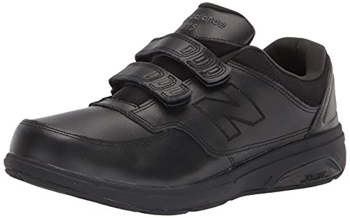 New Balance Men's 813 V1 Hook and Loop Walking Shoe, Black, 11