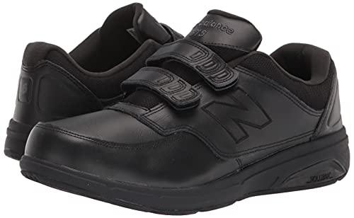 New Balance Men's 813 V1 Hook and Loop Walking Shoe, Black, 11