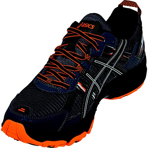 ASICS Men's Gel Venture 5 Running Shoe, Carbon/Black/Hot Orange, 9.5 M US