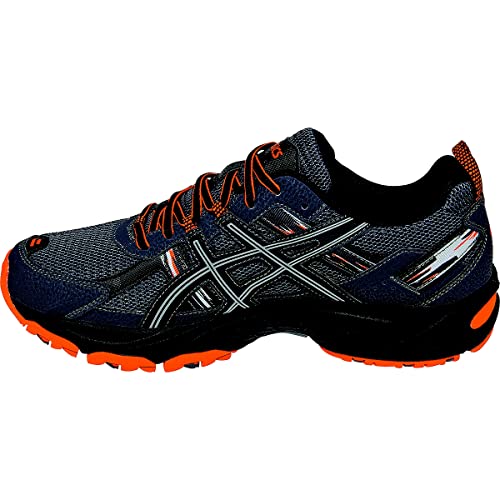 ASICS Men's Gel Venture 5 Running Shoe, Carbon/Black/Hot Orange, 9.5 M US
