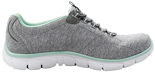 Skechers Women's Sport Empire - Rock Around Relaxed Fit Fashion Sneaker, Grey Mint, 8 B(M) US