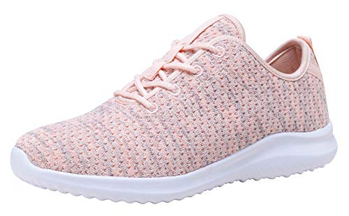 YILAN Women's Fashion Sneakers Breathable Sport Shoes (9 B(M) US, Peach)