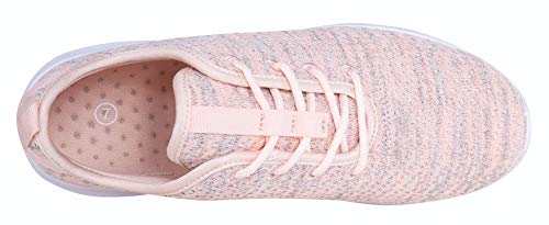 YILAN Women's Fashion Sneakers Breathable Sport Shoes (9 B(M) US, Peach)